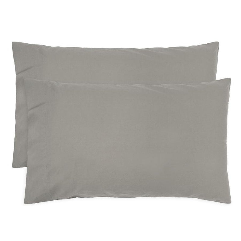Bambury Temple Organic Cotton Grey Pillowcase Pair (6619430191148)