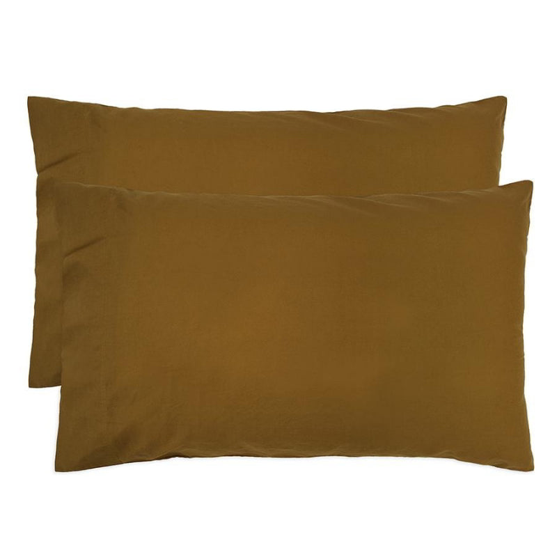 Bambury Temple Organic Cotton Tobacco Pillowcase Pair (6619430617132)