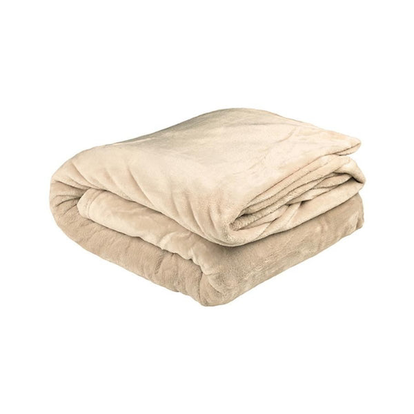 A stack of natural blanket is soft and silky to touch, perfect for warmth on the bed or cosying up on the couch.