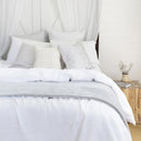 Luxuriously soft silver blanket from Bambury, perfect for adding warmth to your bed or snuggling up while relaxing on the couch.