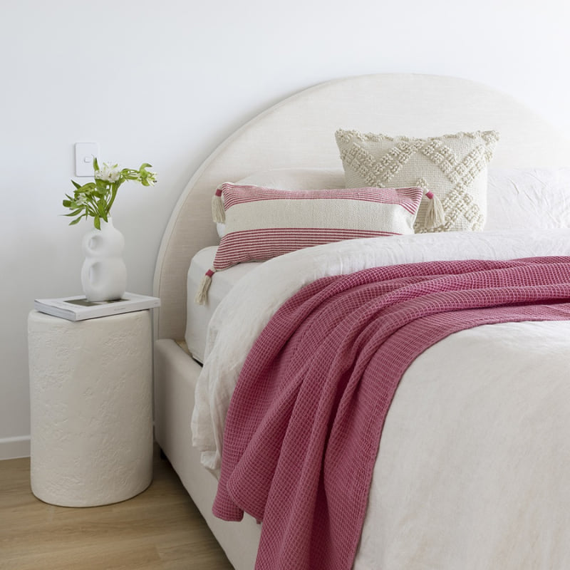 Bambury Waffle Pink Throw (6930721701932)