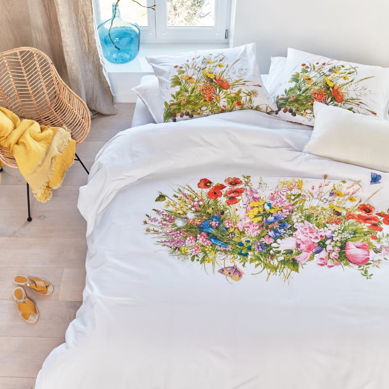 Bedding House Amazing Flowers Cotton Multicoloured Quilt Cover Set (6683501690924)