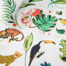 Bedding House Crazy Jungle Cotton Multicoloured Quilt Cover Set (6683494088748)