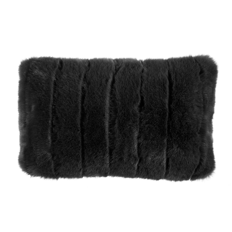 Bedding House Elsworthy Anthracite Faux Fur 30x50cm Cushion (6683039367212)