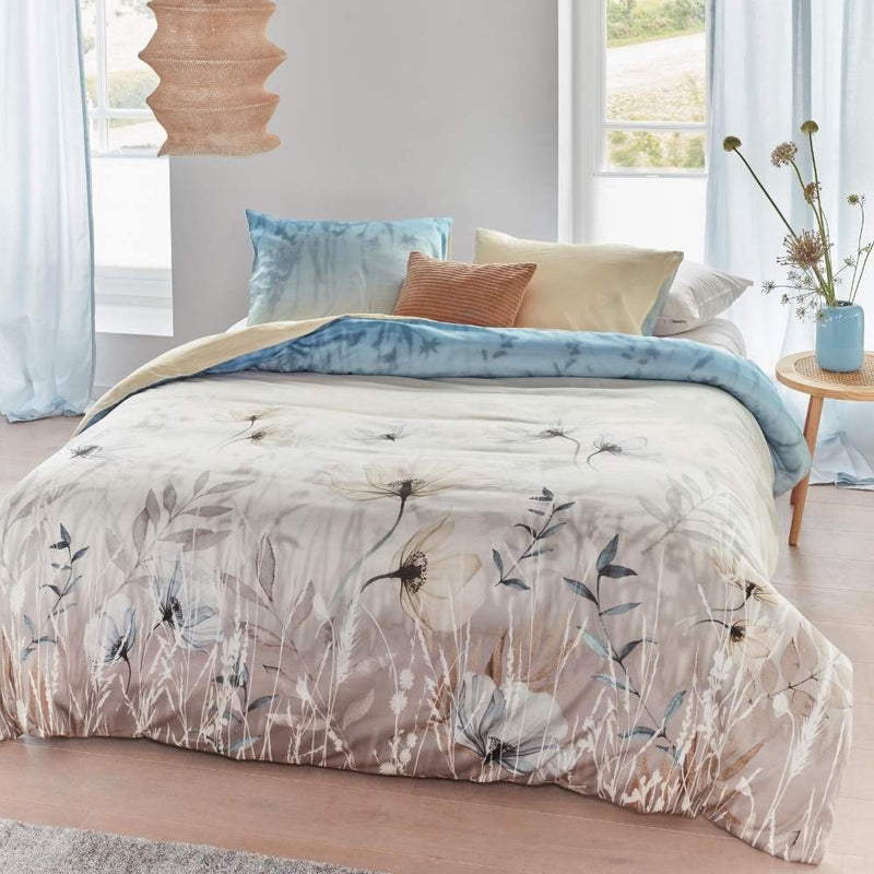 Bedding House Isabelle Light Blue Sateen Cotton Quilt Cover Set (6831059861548)