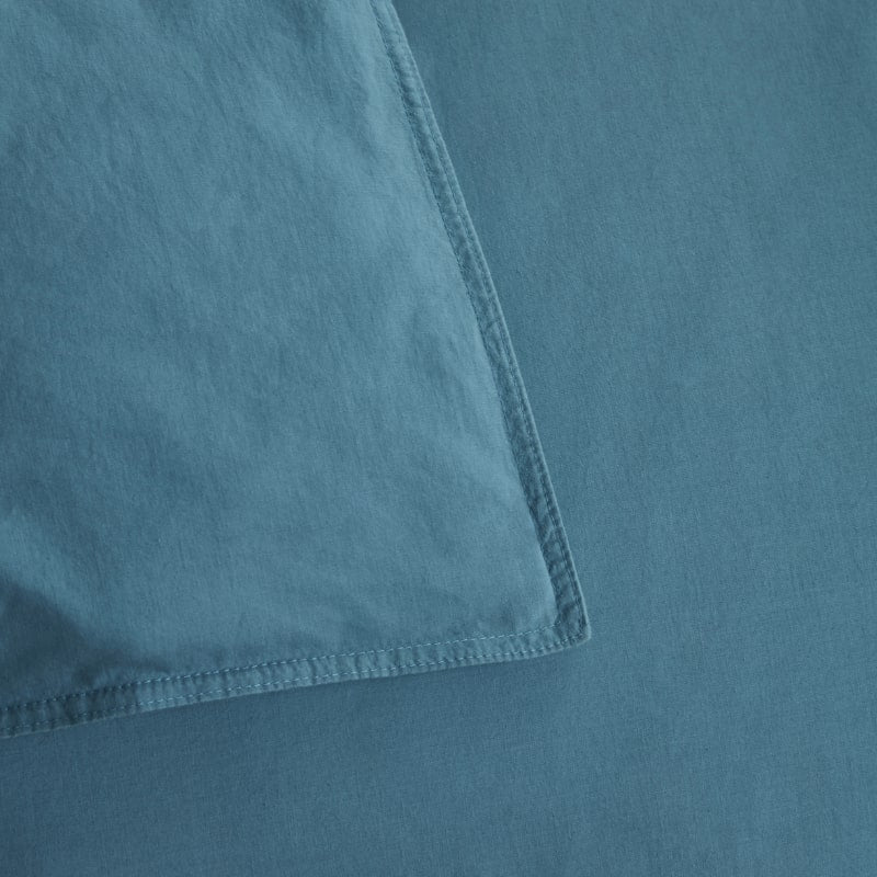 Bedding House Organic Cotton Basic Blue Grey Quilt Cover Set (6683623882796)