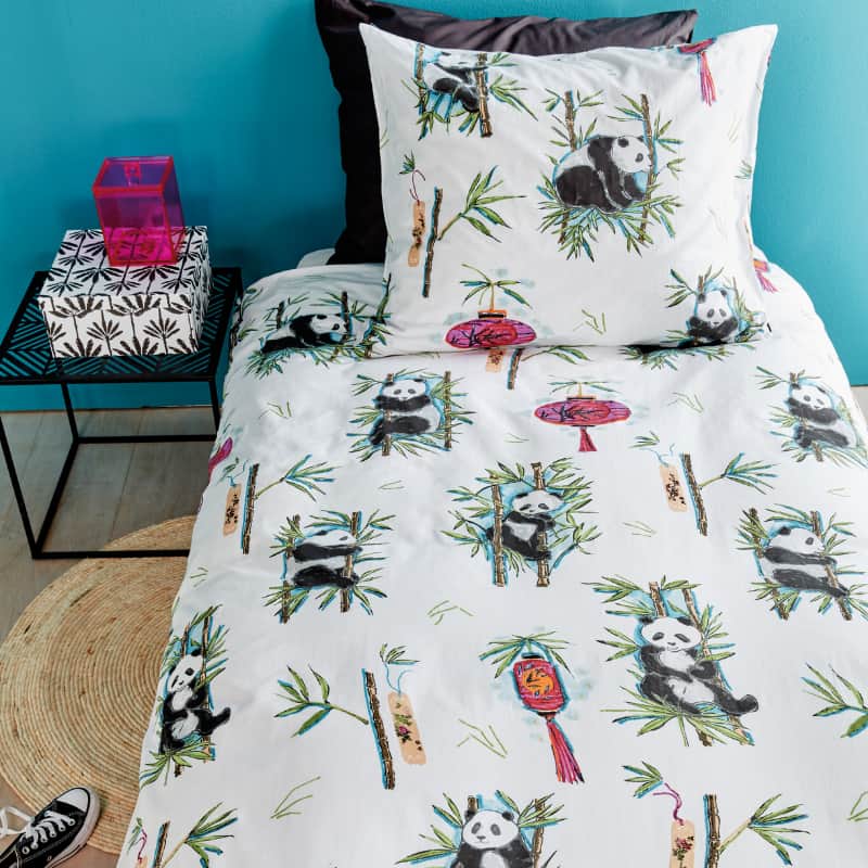 Bedding House Panda Dream Cotton Multicoloured Quilt Cover Set (6683598422060)
