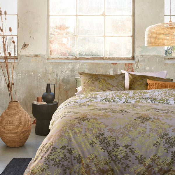 Bedding House Pantalla Cotton Green Quilt Cover Set (6985952264236)