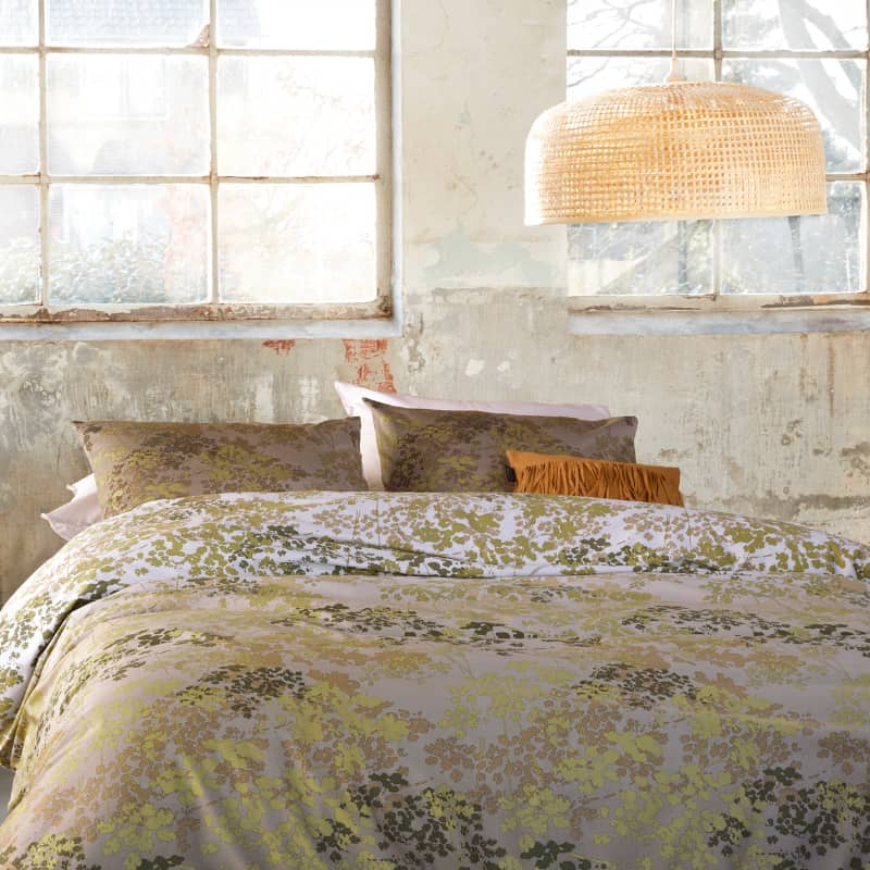 Bedding House Pantalla Cotton Green Quilt Cover Set (6985952264236)