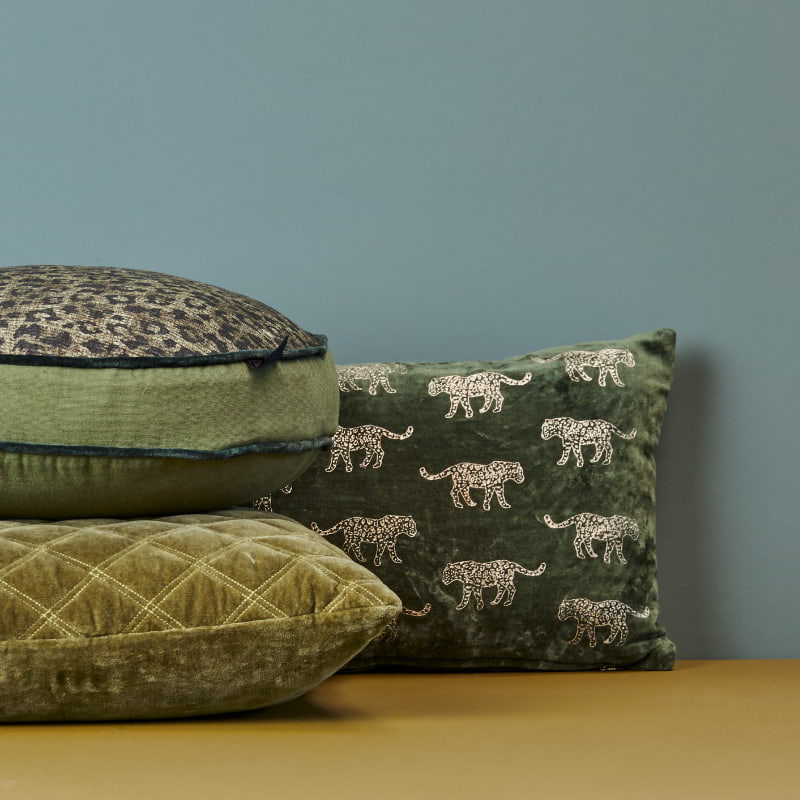 Bedding House Pardus Green 40x40cm Filled Cushion (6682855505964)