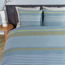 Bedding House Rhythm Blue Green Sateen Cotton Quilt Cover Set (6831061663788)