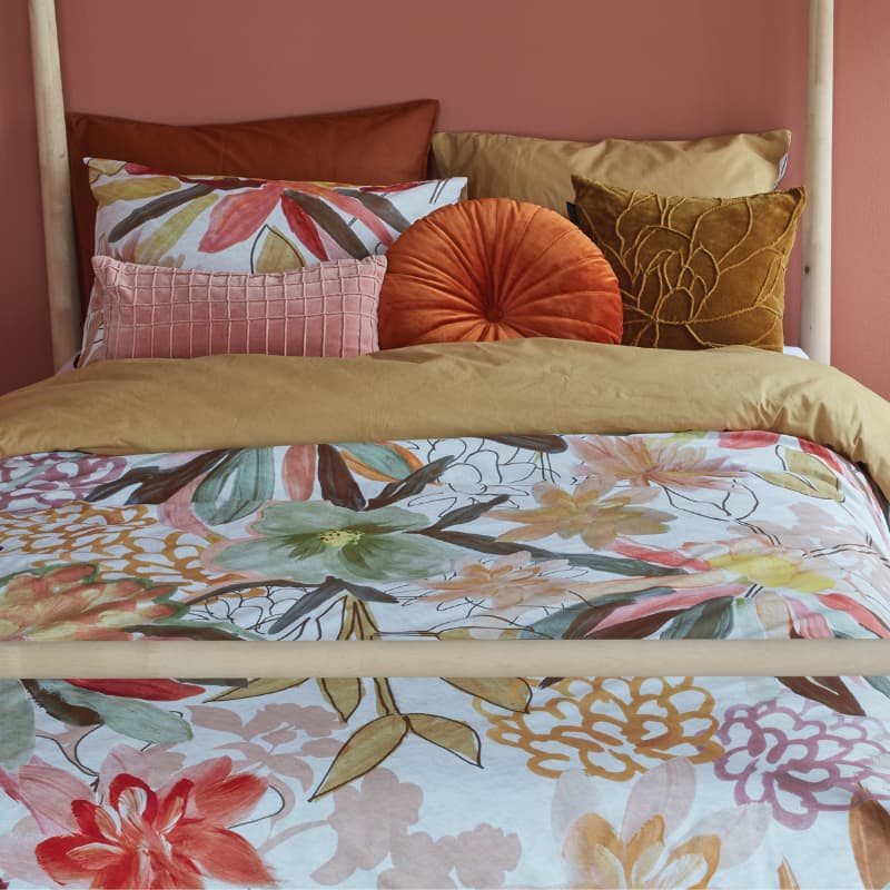 Bedding House Scarlett Cotton Multicoloured Quilt Cover Set (6683605860396)