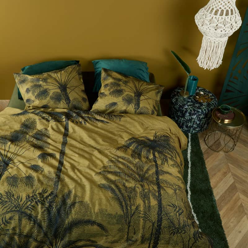 Bedding House Tour du Monde Cotton Ochre Quilt Cover Set (6683497365548)