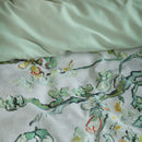 Bedding House Van Gogh Blossom Cotton Sateen Grey Quilt Cover Set (6683628142636)