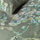 Bedding House Van Gogh Blossoming Green Cotton Sateen Quilt Cover Set (6831069102124)