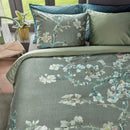 Bedding House Van Gogh Blossoming Green Cotton Sateen Quilt Cover Set (6831069102124)
