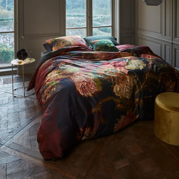Bedding House Van Gogh Gladioli Cotton Sateen Red Quilt Cover Set (6683648819244)