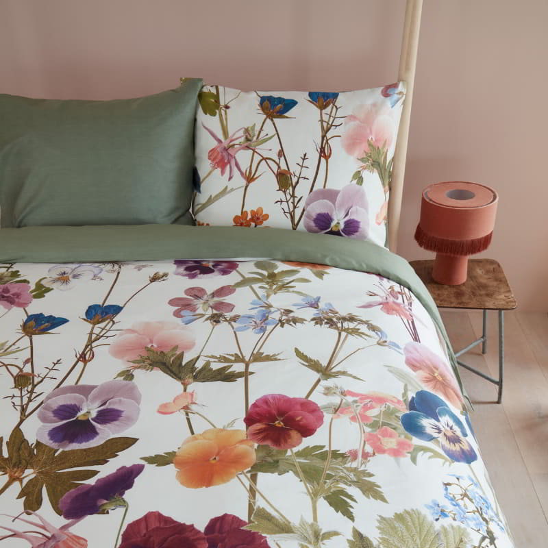 Bedding House Violeta Cotton Sateen Multicoloured Quilt Cover Set (6683491369004)