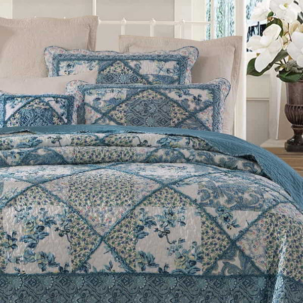 Classic Quilts Blue Bouquet European Pillowcase (6857845702700)