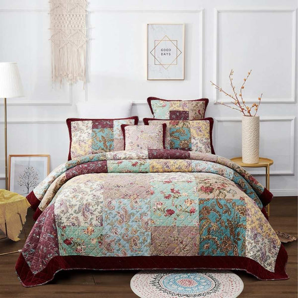 Classic Quilts Dramatic Floral Coverlet Set (6857812279340)