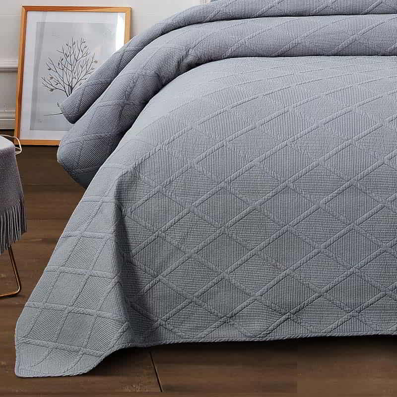 Classic Quilts Misty Grey Coverlet Set (6634322395180)