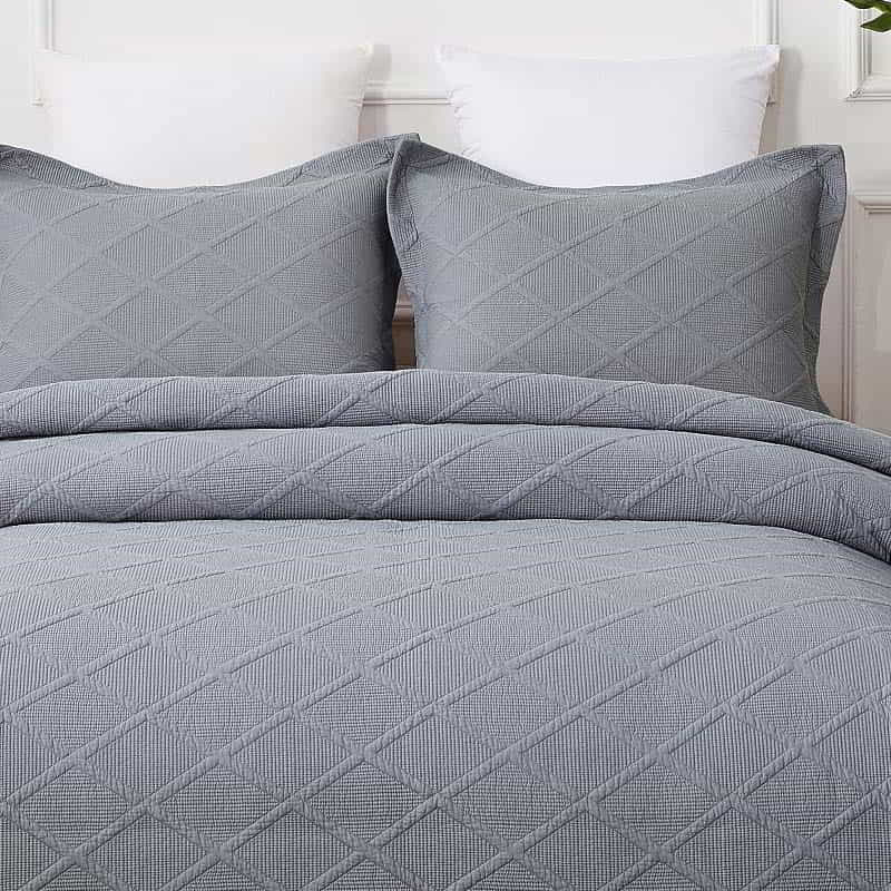 Classic Quilts Misty Grey Coverlet Set (6634322395180)