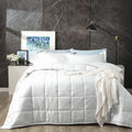 Ddecor Home Binary White 500 Thread Count Jacquard Cotton Comforter Set (6885524996140)