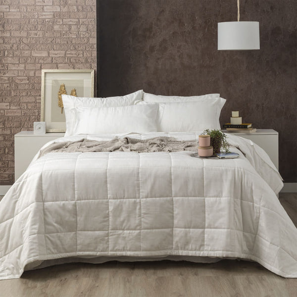 Ddecor Home Damask White 500 Thread Count Jacquard Cotton Comforter Set (6885580406828)
