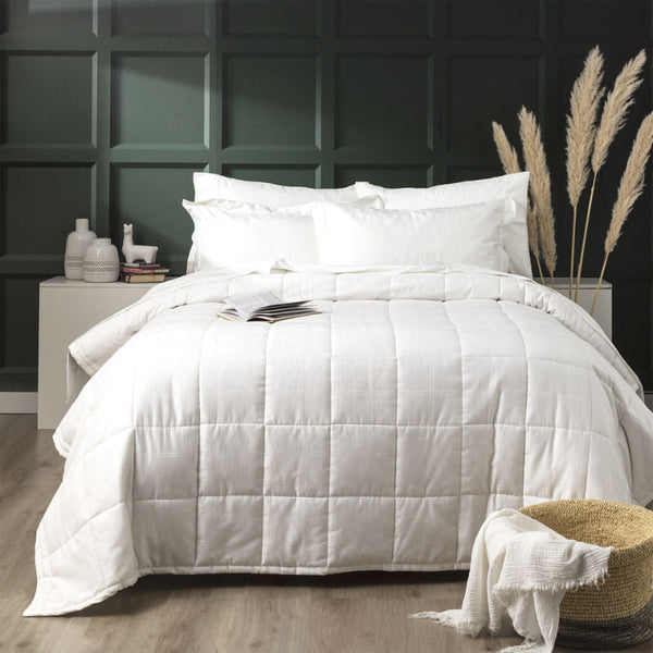 Ddecor Home Willow White 500 Thread Count Jacquard Cotton Comforter Set (6885662556204)