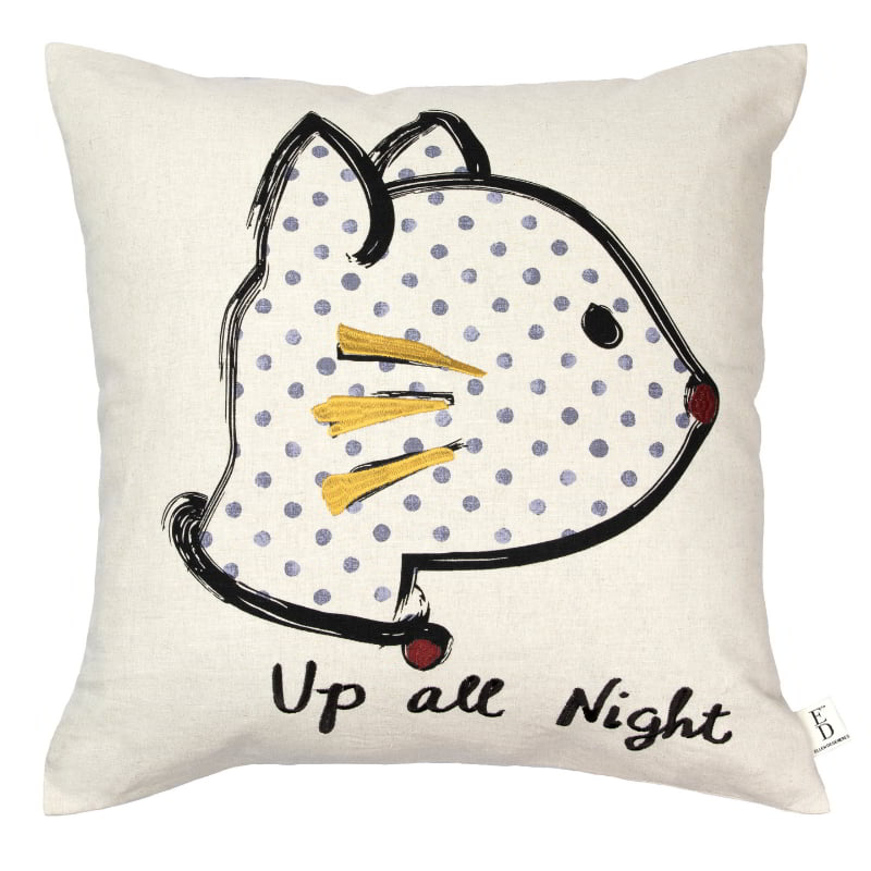 ED By Ellen Degeneres Up All Night Natural 45x45cm Cushion (6660884725804)