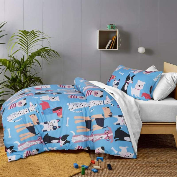 Happy Kids Puppy Club Glow in the Dark Quilt Cover Set (6725374181420)