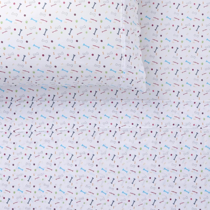 Happy Kids Bones Printed Microfibre Sheet Set (6919159316524)