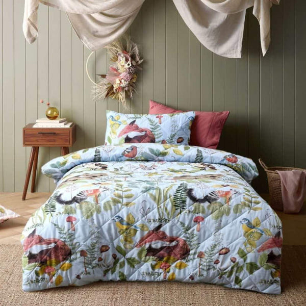 Happy Kids Ironbark Printed Cotton Quilted Quilt Cover Set (6869193261100)