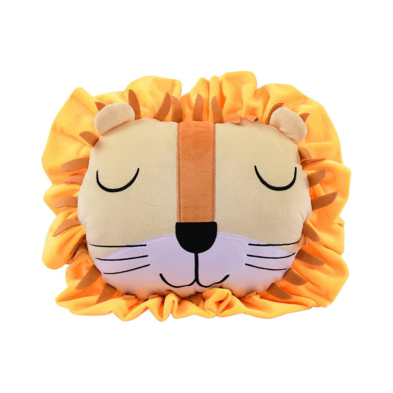 Happy Kids Lion Novelty 48x46cm Cushion with throw (6726422003756)