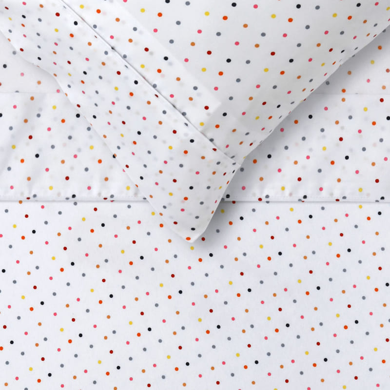Happy Kids Polka Printed Microfibre Sheet Set (6725902958636)