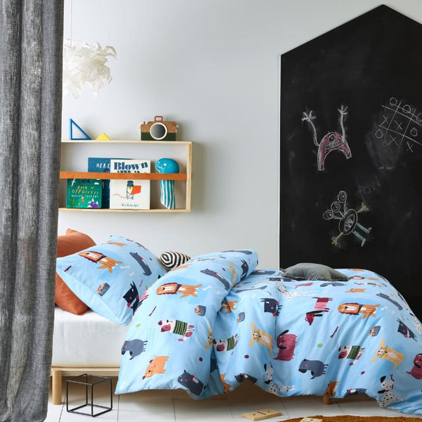 Happy Kids Woof Glow in the Dark Quilt Cover Set (6917872812076)