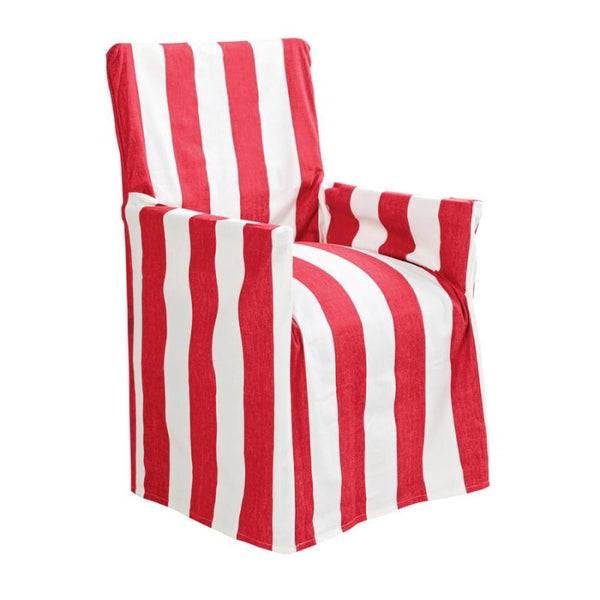 J.Elliot Outdoor Stripe Director Red Chair Cover (6669663633452)