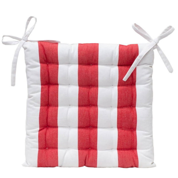 J.Elliot Outdoor Stripe Red Chair Pad (6669948420140)