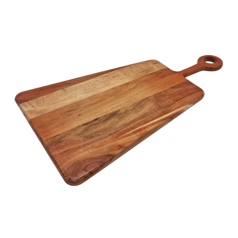  alt="Side details of a chopping board hand-crafted with acacia wood, designed to last."