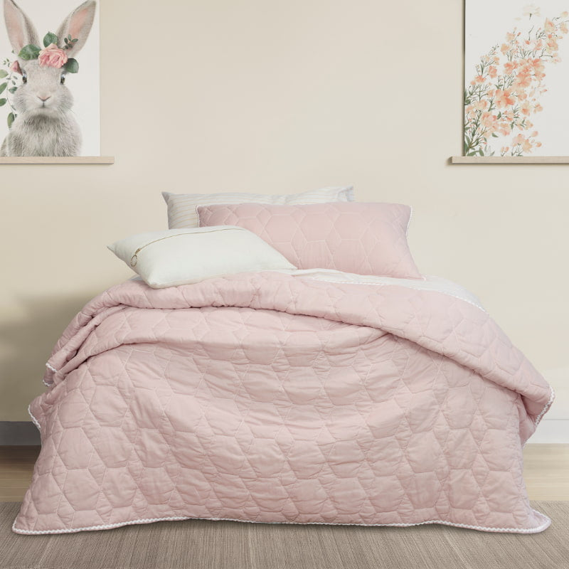 Jelly Bean Kids Bolston Pink Coverlet Set (6842502414380)