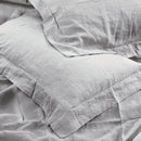 Luxurious Jenny Mclean Doux Pure Linen Grey Pillowcases made from Egyptian cotton, offering smooth texture and natural aroma for restful sleep.
