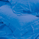 Luxurious Jenny Mclean Doux Pure Linen Indigo Pillowcases made from Egyptian cotton, offering smooth texture and natural aroma for restful sleep.