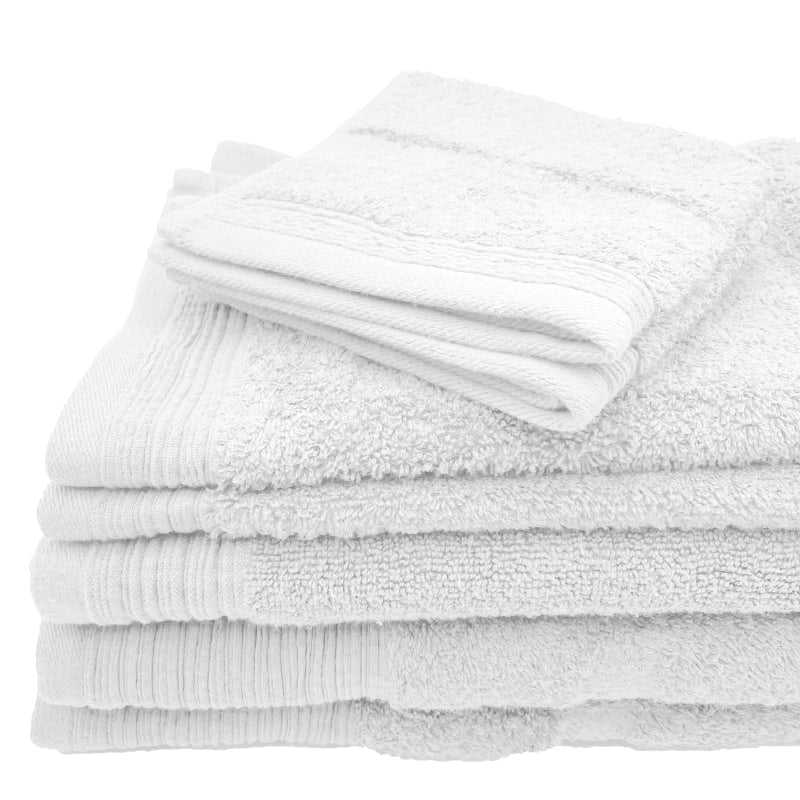 Jenny Mclean De La Maison 7 Piece White Towel Pack (6943643861036)