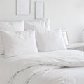 Jenny Mclean La Via Plain White Quilt Cover Set (6869948891180)