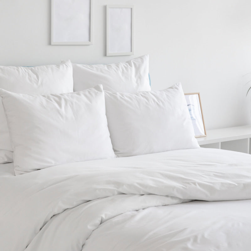 Jenny Mclean La Via Plain White Quilt Cover Set (6869948891180)