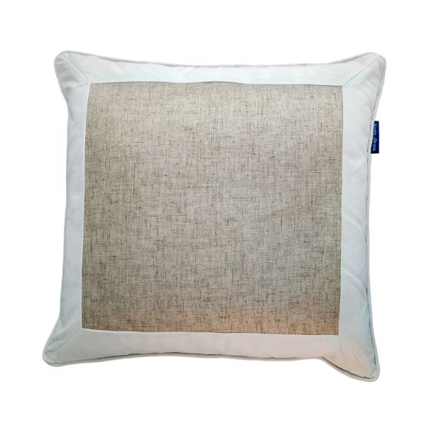Mirage Haven Luca Border Silver and White 50x50cm Cushion Cover