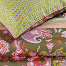 Oilily Amelie Sits Mix Cotton Sateen Green Quilt Cover Set (6683672379436)