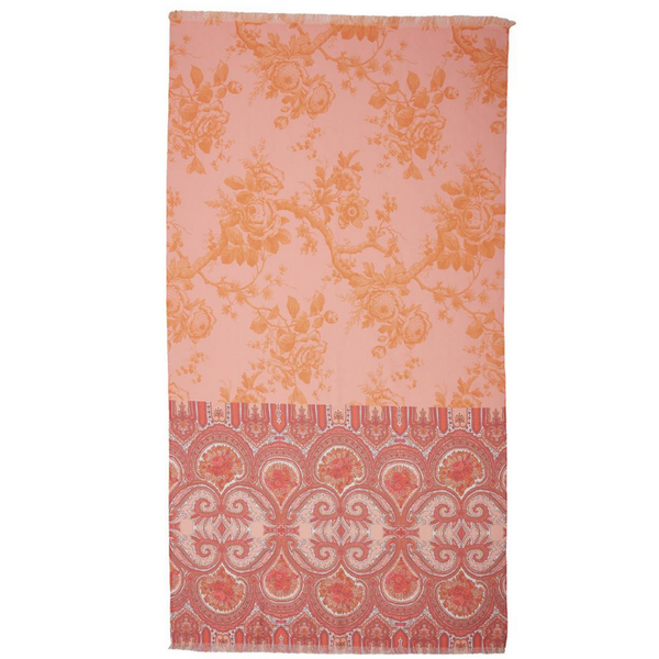 Oilily Bright Rose Printed Cotton Beach Towel (6683645247532)