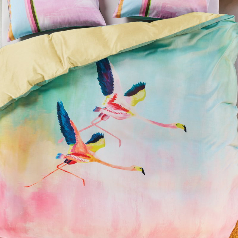 Oilily Colorful Birds Cotton Multicoloured Quilt Cover Set (6683666415660)