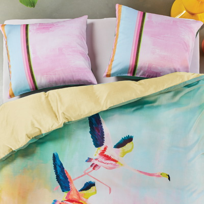 Oilily Colorful Birds Cotton Multicoloured Quilt Cover Set (6683666415660)